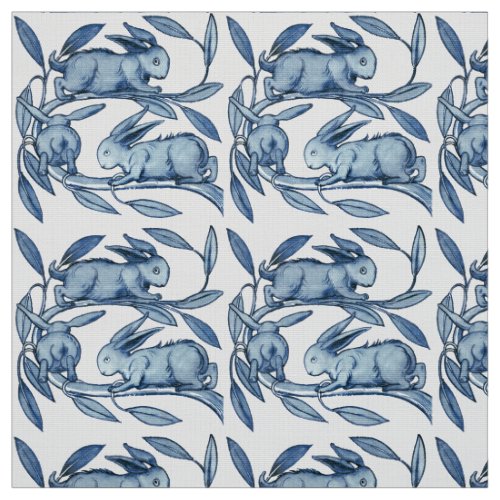 William De Morgan Rabbits Textiles Fabric