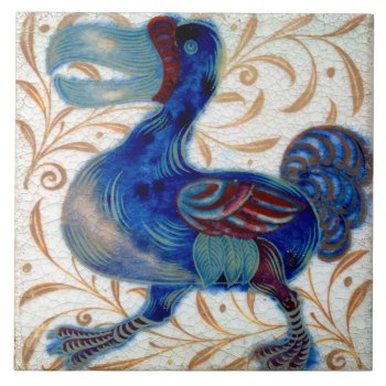 William De Morgan The Dodo Ceramics Tile by OldArtReborn at Zazzle