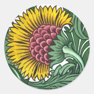 William de Morgan Tile Classic Round Sticker
