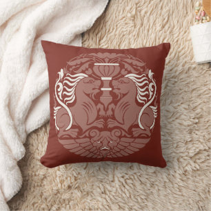William De Morgan's Lions Throw Pillow