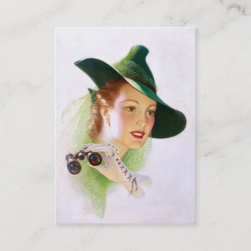 William Fulton Soare: Woman with Binocular Business Cards