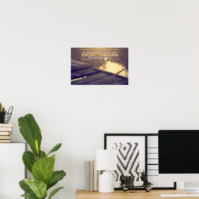 William Gladstone Inspirational Quote "Mistakes" Poster (Home Office)