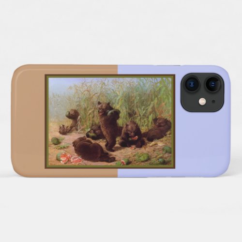 William H Beard _ Bears in the Watermelon Patch iPhone 11 Case