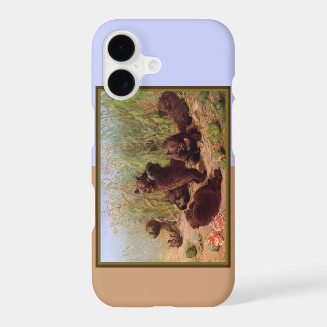 William H. Beard - Bears in the Watermelon Patch Iphone Case (Back)