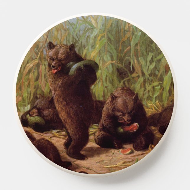 William H. Beard - Bears in the Watermelon Patch PopSocket (Popsocket)