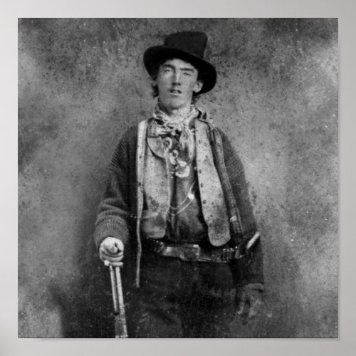 William H Bonney Billy Kid Old West Outlaw Poster