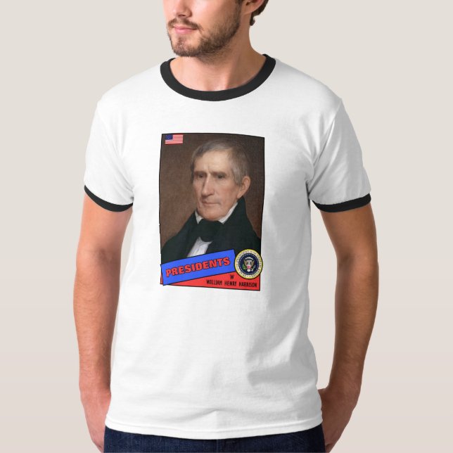 William Henry Harrison Baseball Card T-Shirt (Front)
