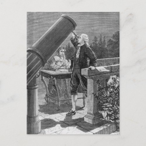 William Herschel  Discovers the Planet Uranus Postcard