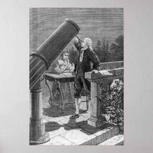 William Herschel  Discovers the Planet Uranus Poster