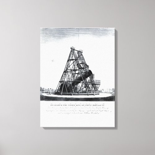 William Herschels Forty Foot Telescope Canvas Print