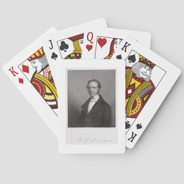 William Hickling Prescott, engraved by Thomas B. W Poker Cards (Back)