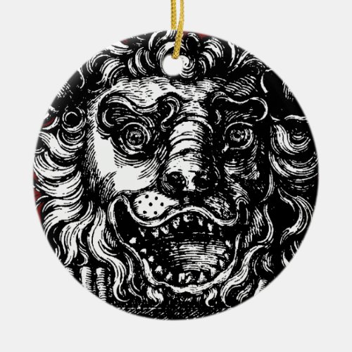 William Hogarths Lions Head Buttons Tavern  Ceramic Ornament