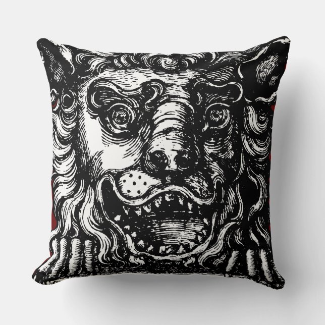 William Hogarth's Lion's Head Button's Tavern  Throw Pillow (Front)