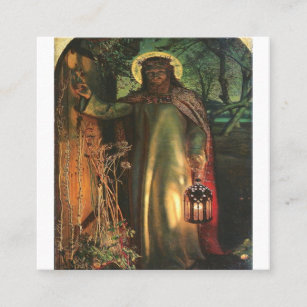 William Holman Hunt The Light Of The World Square Business Card