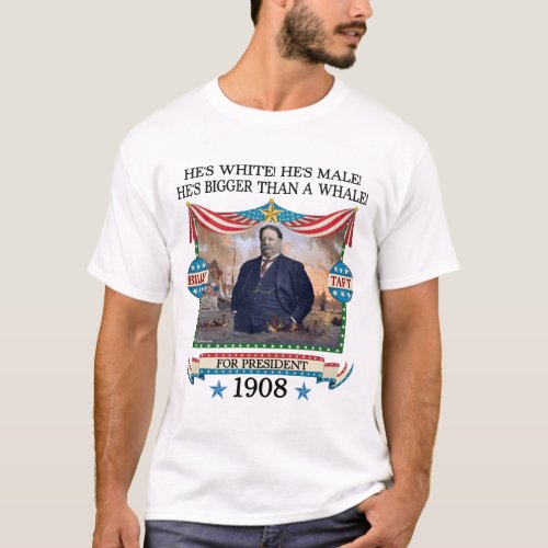 William Howard Taft 1908 Campaign Mens Light Shirt