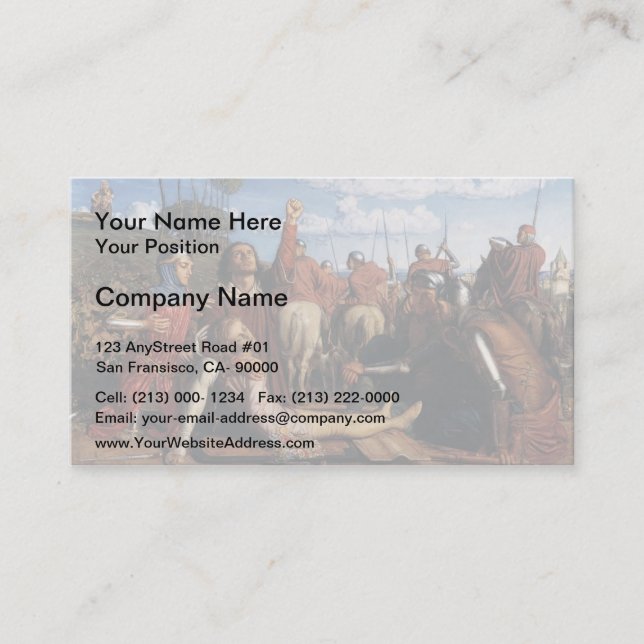 William Hunt- Rienzi Vowing for Justice Business Card (Front)
