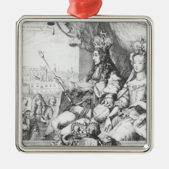 William III  and Mary II Metal Ornament (Front)