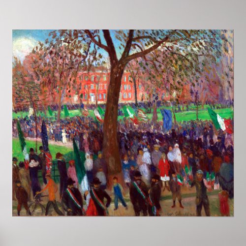 William J Glackens Parade Washington Square Poster