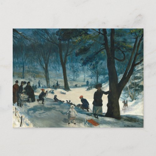 William James Glackens Central Park Winter Postcard