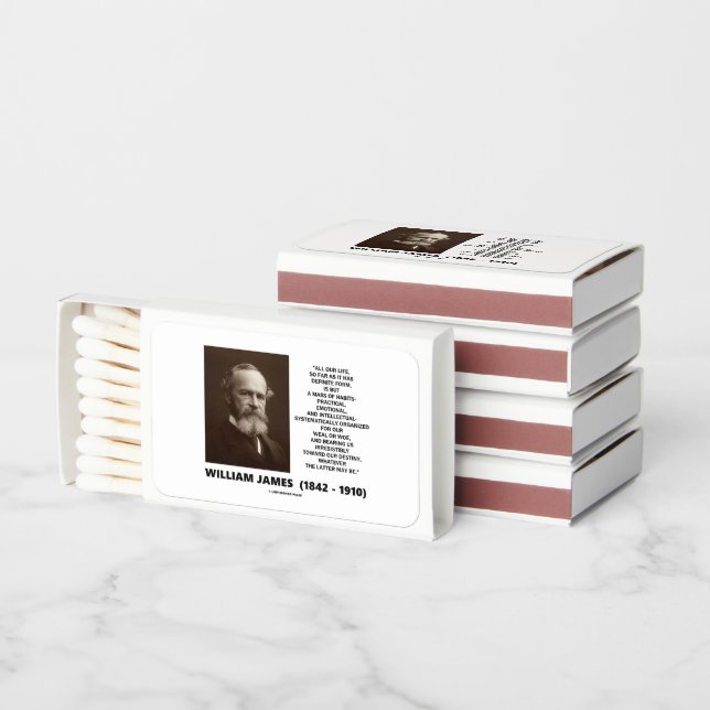 William James Mass Of Habits Destiny Quote Matchboxes (Stacked)