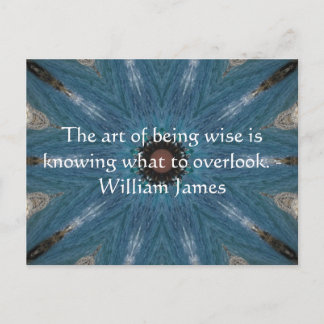 William James Quote With Primative Tribl Design Postcard