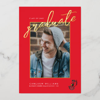 William Jewell Graduation Foil Invitation