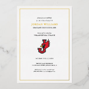 William Jewell Graduation Foil Invitation
