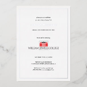 William Jewell Graduation Foil Invitation