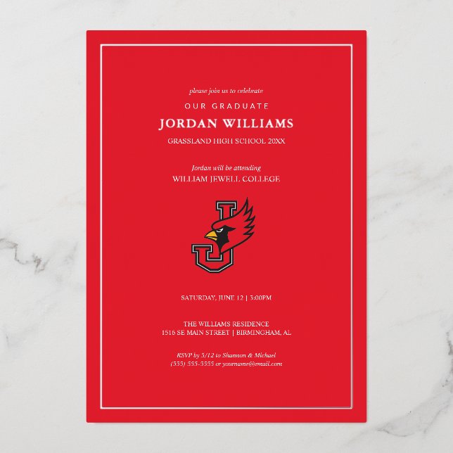 William Jewell Graduation Foil Invitation (Front)