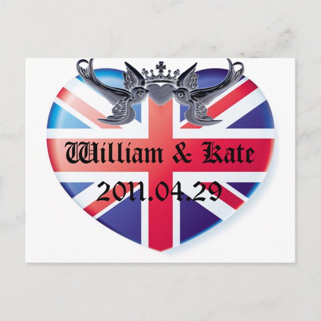 William & Kate 2011.04.29 Save The Date Announcement Postcard (Front)