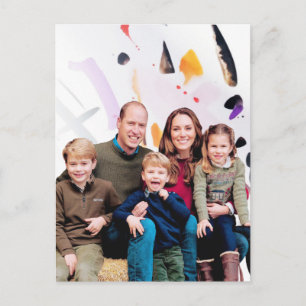 William Kate Royal Family Postcard