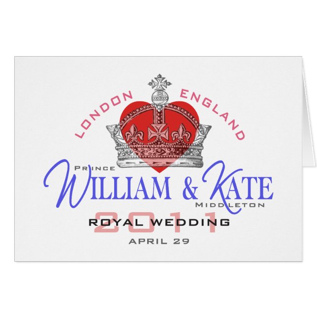 William & Kate Royal Wedding Cards (Front Horizontal)