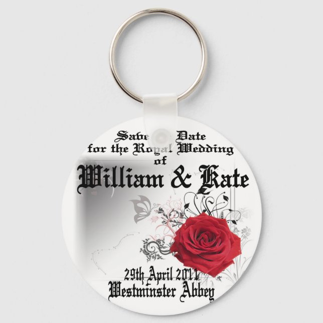 William & Kate Royal Wedding Collectibles Souvenir Keychain (Front)