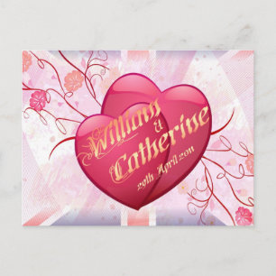 William & Kate Royal Wedding Collectibles Souvenir Postcard