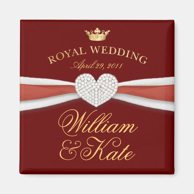 William & Kate - Royal Wedding Commemorative Gift Magnet (Front)