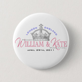 William & Kate Royal Wedding Pinback Button
