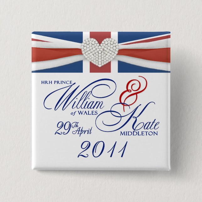 William & Kate Wedding Commemorative Keepsake Pin (Front)