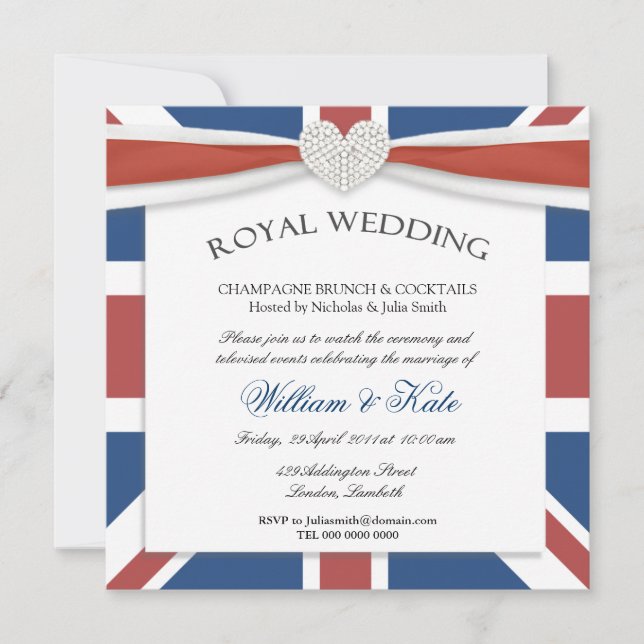 William & Kate Wedding Watch Party Invitations (Front)