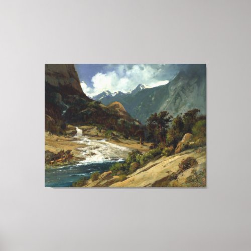 William Keith Hetch Hetchy Side Canyon I Canvas Print