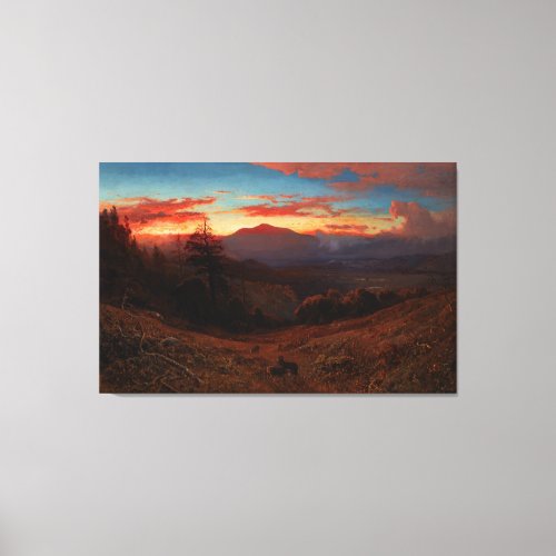 William Keith_Sunset on Mount Diablo Canvas Print