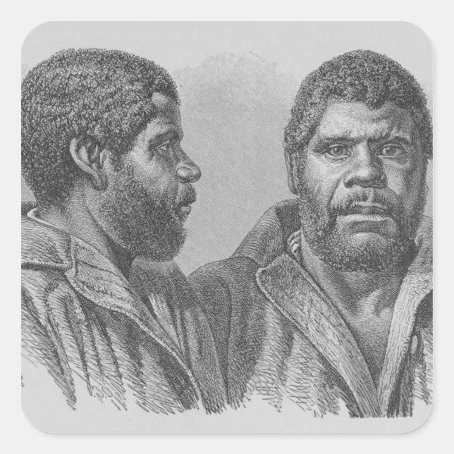 William Lanney, the last Tasmanian Square Sticker (Front)