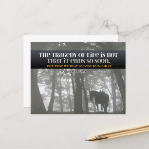 William Lewis Inspirational Quote "Tragedy" Postcard