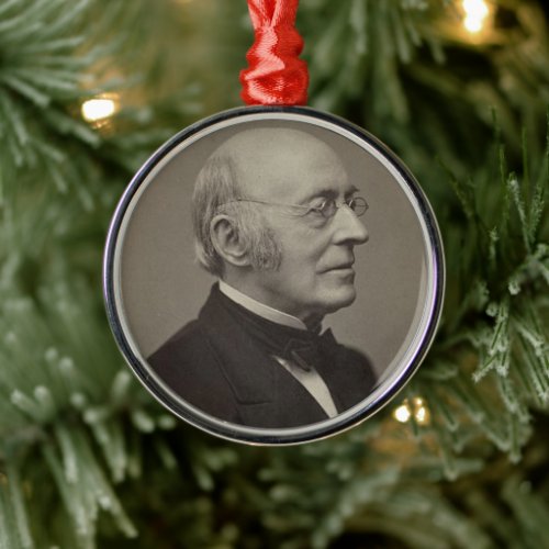 William Lloyd Garrison Metal Ornament