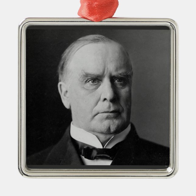 William Mckinley 25th President Metal Ornament (Front)