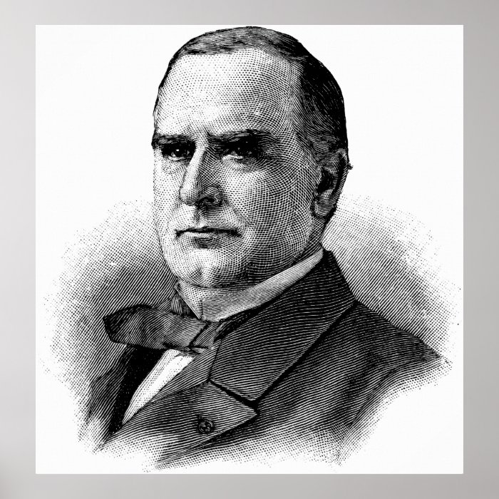 WILLIAM McKINLEY Sketch Beginners American History Poster