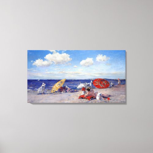William Merritt Chase At the Seaside Canvas Print