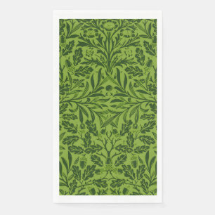 William Mirrors Acorns & oak leaves Pattern Green Paper Guest Towels