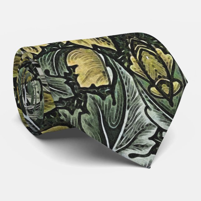 William Morris 1875 Acanthus neck tie (Rolled)