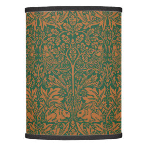 William Morris 1881 Birds, Rabbit Floral Pattern Lamp Shade