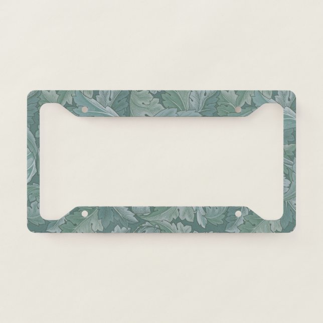 William Morris Acanthus Botanical Harmony Classic License Plate Frame (Front)